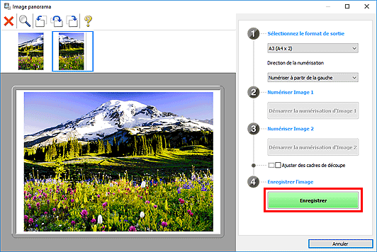 figure : fenêtre Image panorama